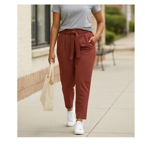 Athleta Skyline Pant II Paper Bag Waist Belted Size 14